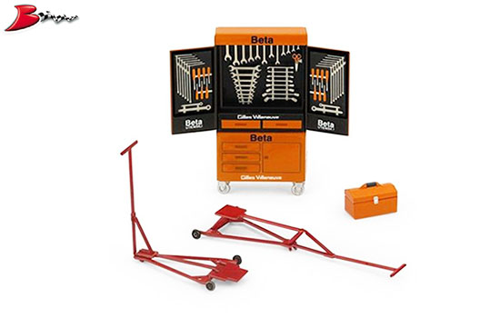 Brumm 1/43 Tool Set And Equipment Orange/Black